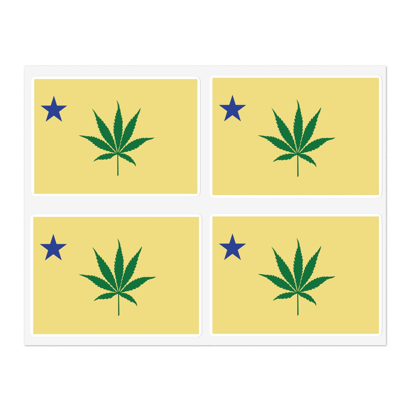 1901 Original Maine Flag (Marijuana Version) Sticker Sheets