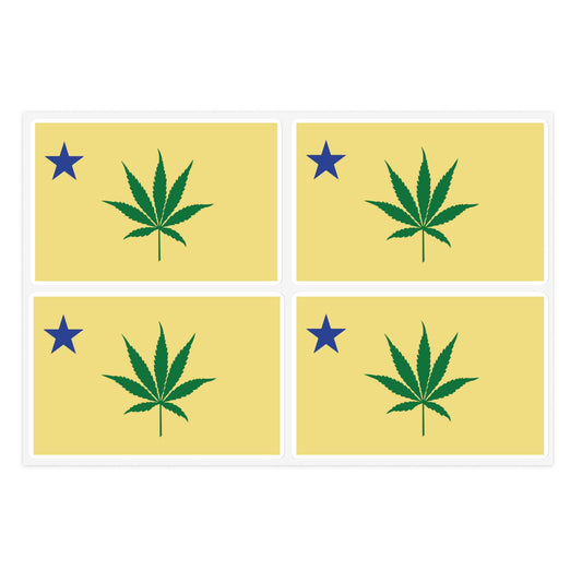 1901 Original Maine Flag (Marijuana Version) Sticker Sheets